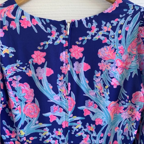 Lilly Pulitzer Floral multicolor Rosie Dress size 6 Long bishop sleeves Lined - Picture 5 of 14